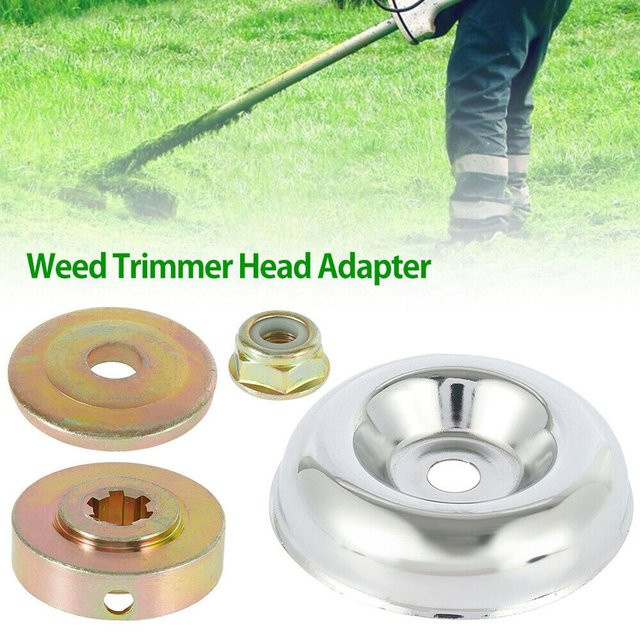 4-teiliges universelles Outdoor-Trimmerkopf-Adapter-Set aus Stahl in Silber - Bild 1