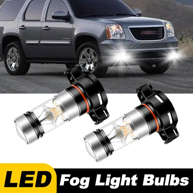 APMATAUTO LED Nebelscheinwerfer Set 5202 H16 6000K für GMC Yukon 2007-2014, Silber, 2 Stück - Bild 1
