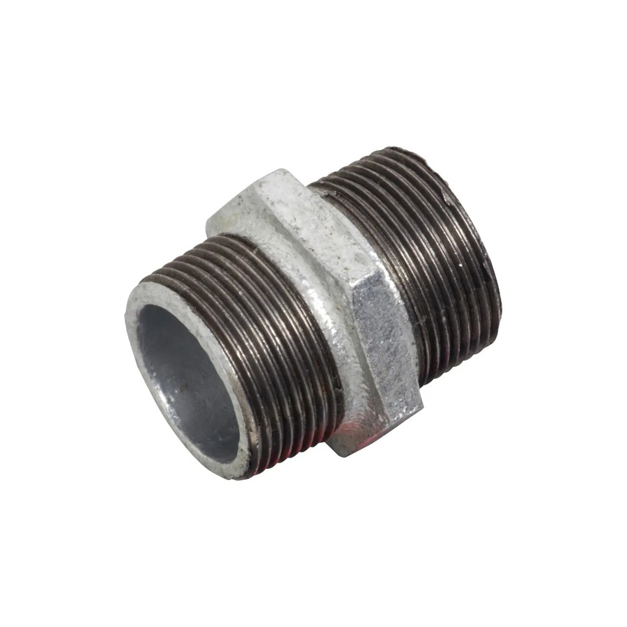 Doppelnippel LUX-TOOLS aus verzinktem Kunststoff in Silber, AG 41,9 mm (R 1 1/4) - Bild 2