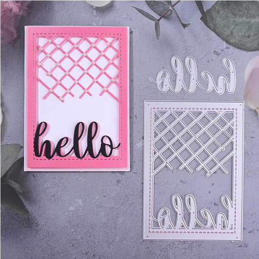 Metall Schneidwerk für quadratische Kuchen und Brief-Puzzle in Silber für DIY Scrapbooking und Bastelarbeiten - Bild 2