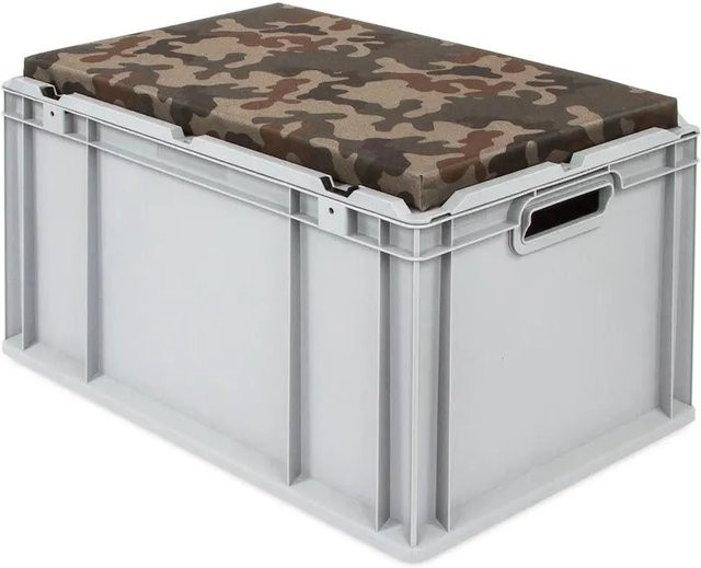 PROREGAL Eurobox NextGen Seat Box Transportbox Camouflage Grau H x B x T: 36,5 x 40 x 60 cm - Bild 1