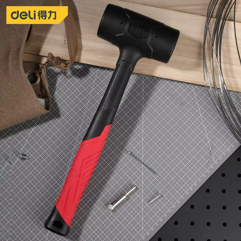 Deli Professioneller stoßfester Gummihammer mit PP-Kopf und TPR-Griff als multifunktionales Hardware-Werkzeug - Bild 3
