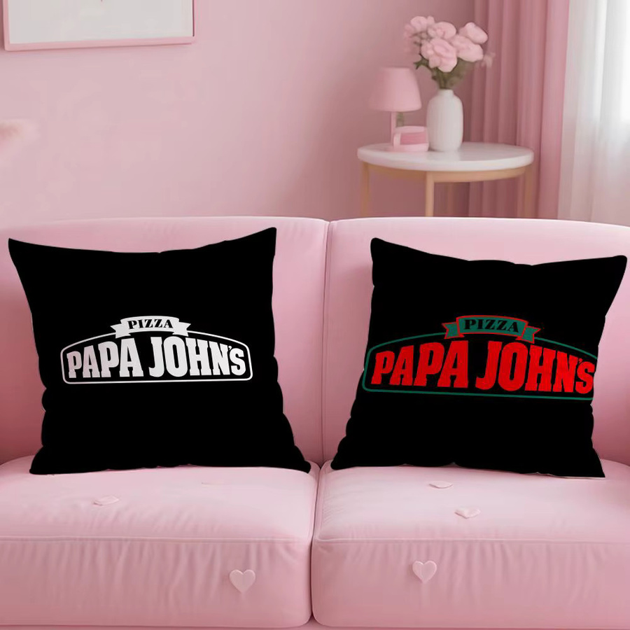 P-Papa J-John's Kissenbezug aus weichem Plüsch mit doppelseitigem Druck, Schwarz und Weiß, Breite: 30 cm, Breite: 30 cm - Bild 4