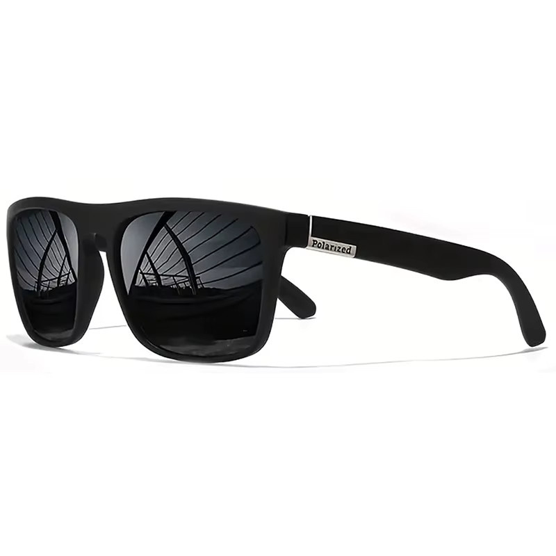 Hindfield Sonnenbrille, Quadrat, Vollrand, Kunststoff, Schwarz, Unisex - Bild 3