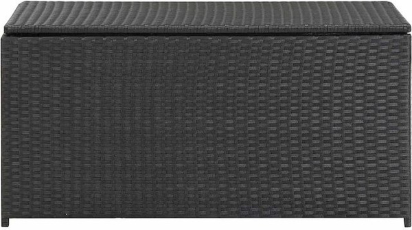 Furnicato Gartenbox aus Poly Rattan in Schwarz, B/T/H: 100 x 50 x 50 cm