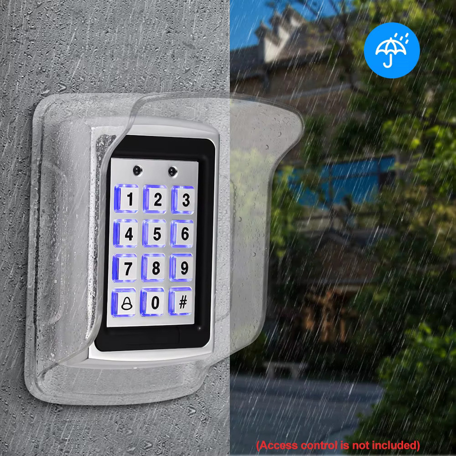 OBO HANDS Wasserdichter Regenschutz aus Kunststoff für WiFi-Türklingeln und RFID-Zugangskontrollsysteme, transparent - Bild 2