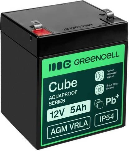 Green Cell AGM Bleiakku 12V 5Ah in Schwarz - Bild 1