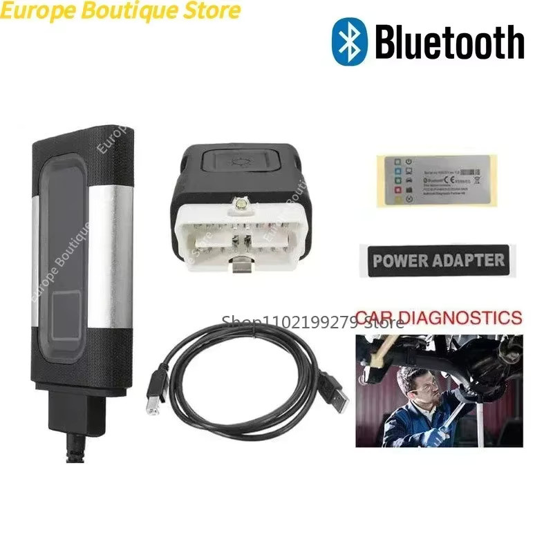 Autocoms DS150E Delphis OBD Scanner Diagnosegerät für Auto und LKW mit Double Board V9.1 V2021.11 in Schwarz - Bild 4
