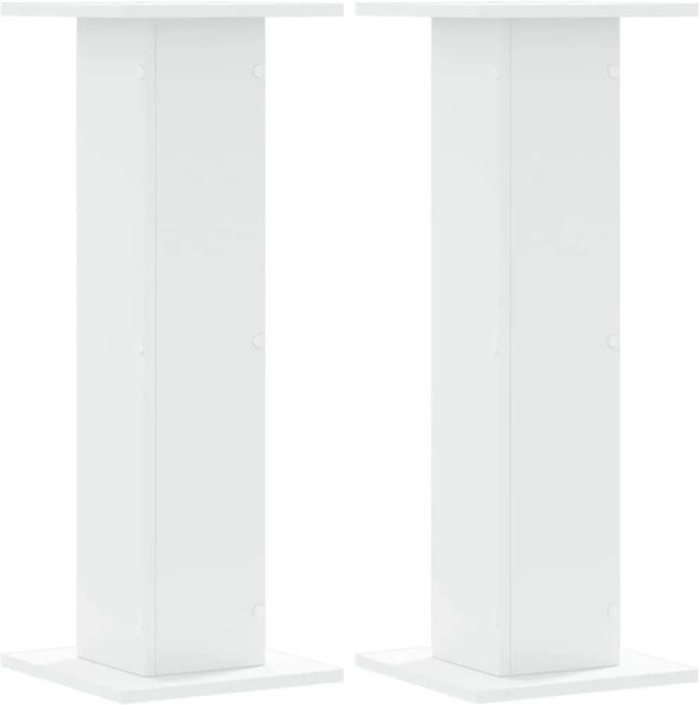 vidaXL Pflanzenständer 2er Set aus Holzwerkstoff in Weiß, B/T/H: 30 x 30 x 80 cm - Bild 1