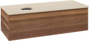 V&B Waschtischunterschrank Antao mit Beleuchtung ohne Frontstruktur, Farbe Walnut, B/T/H: 120 x 50 x 50 cm - Bild 1