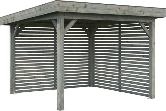 Palmako Pavillon Lenna Set 302 aus Fichtenholz in Grau, Pultdach, B/T/H: 300 x 300 x 245 cm - Bild 1