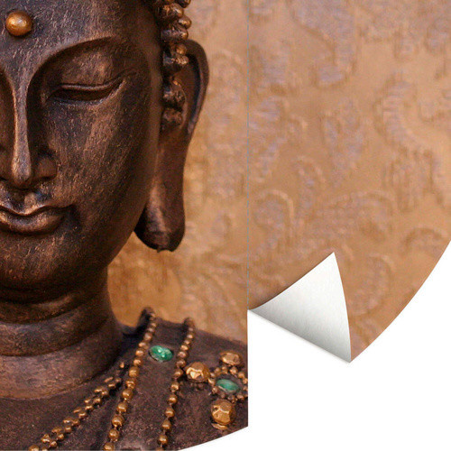 K&L Wall Art Runde Vliestapete Buddha Feng Shui Deko Wellness, mehrfarbig, matt - Bild 2