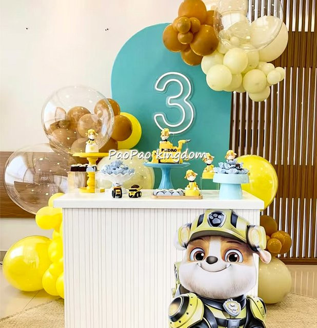 Paw Patrol Ballon-Set mit Bogen-Girlande aus Aluminiumfolie in Mehrfarbig für Kindergeburtstage und Babypartys - Bild 1