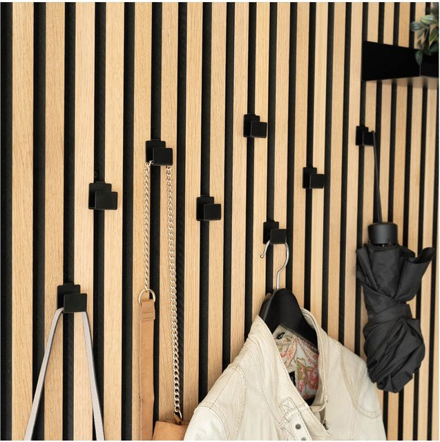 HOME DELUXE Haken für Akustikpaneel SCAF, 8er Set, Schwarz - Bild 1