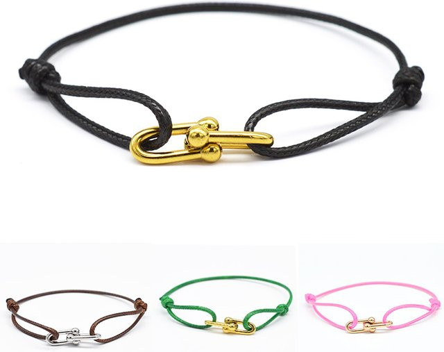 Zalman Armband, Bambus Hufeisen Schnalle, Edelstahl, Unisex - Bild 1