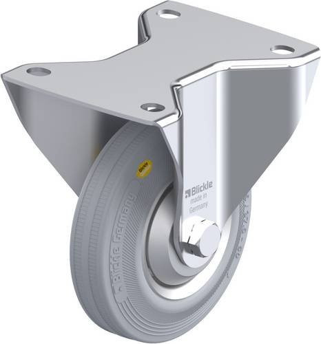Blickle Bockrolle BK-RD 125R-3-VLI-FA in Grau mit 125 mm Rad-Durchmesser und 120 kg Tragfähigkeit - Bild 1