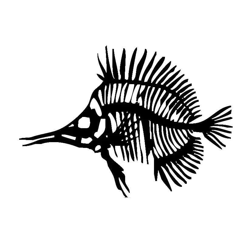CIFBUY Wandbehang Fischgräten Design aus Eisen in Schwarz als Metall Dekoration für dein Zuhause - Bild 3