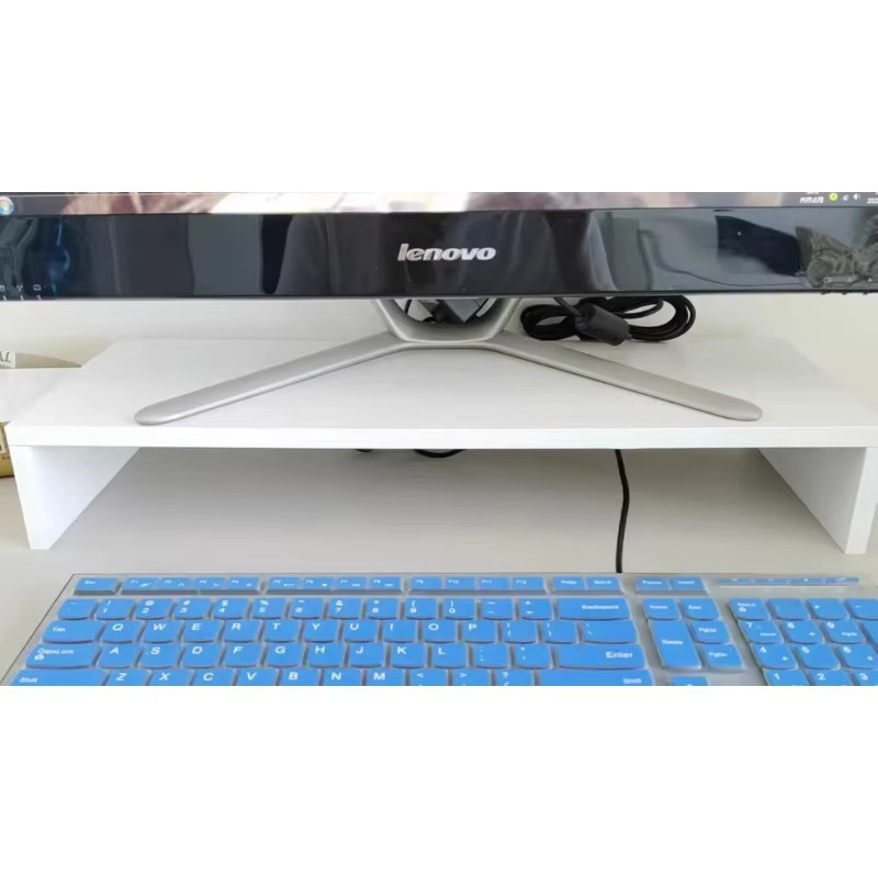 LIUSHADUOLA Desktop-Computer-Ständer aus MDF in Weiß, Monitor-Aufbewahrungsbasis für das Home-Office - Bild 2