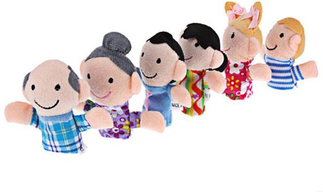 Kidsly Finger Puppen Tiere, Plüsch / Textil, 6-teiliges Set, ab 3 Jahren - Bild 1