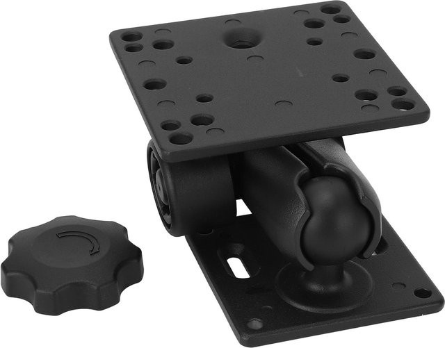 Igeteck Doppel-Kugelgelenk-Halterung mit zwei AMPS-Platten und 38mm C-Größe Kugel für Fishfinder und Tablet, Schwarz - Bild 1