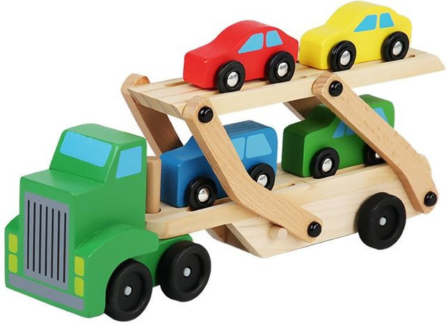 Kidsly Kindertransporter Bausteine Holz, Fahrzeuge, ab 3 Jahre - Bild 1