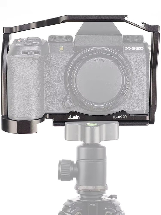 FOTGA Aluminium Kamera Käfig für Fujifilm XS20 in Schwarz mit Top Griff als Video Rig Stabilisator Rahmen - Bild 2