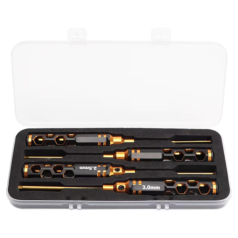 OMAIJIA Sechskantschraubendreher-Set in Gold für RC-Modelle mit 1,5 mm, 2,0 mm, 2,5 mm und 3,0 mm - Bild 2