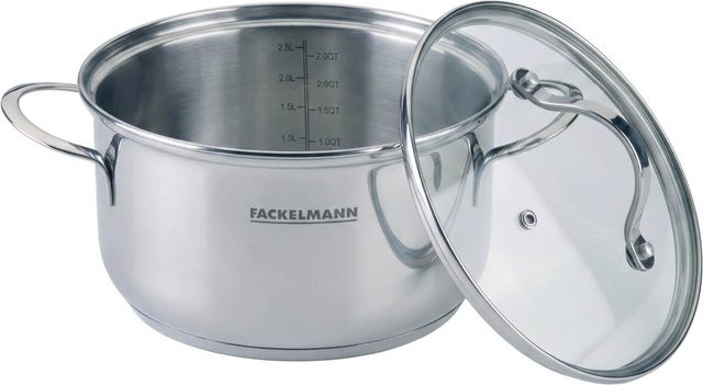 Fackelmann Kochtopf Lara mit Deckel aus Edelstahl in Silber, Durchmesser: 20 cm, Volumen: 2,5 l - Bild 1