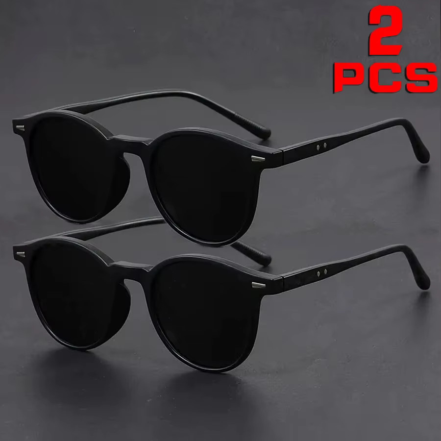 Hindfield Korrektionsbrille, rund, Vollrand, Kunststoff, Unisex, schwarz - Bild 1