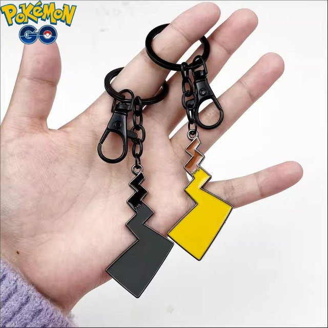 Bandai Pokémon Pikachu-Schwanz-Schlüsselanhänger, Anime-Figur, Gelb - Bild 1