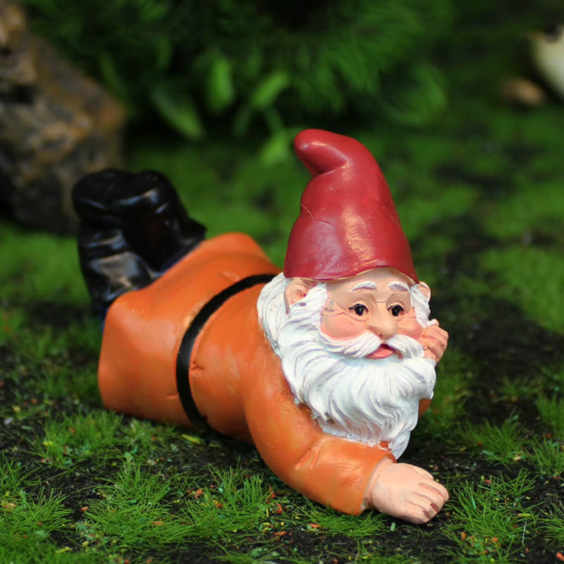 Mehrfarbige Gartenzwerg-Figur aus Kunstharz von ACRDDK als dekoratives Ornament für dein Zuhause - Bild 2