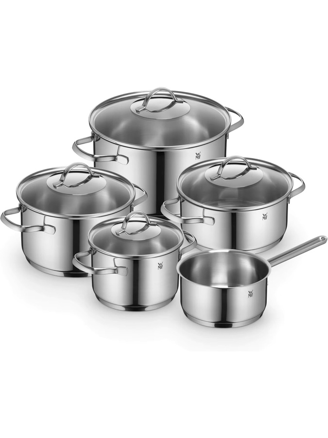 WMF Provence Plus Topfset 5-teilig aus Edelstahl mit Glasdeckel, unbeschichtet, Farbe Silber, für Induktion und alle Herdarten geeignet - Bild 4