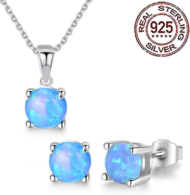 CWWZircons Halsketten-Set, 925 Silber, Zirkonia, Damen - Bild 1