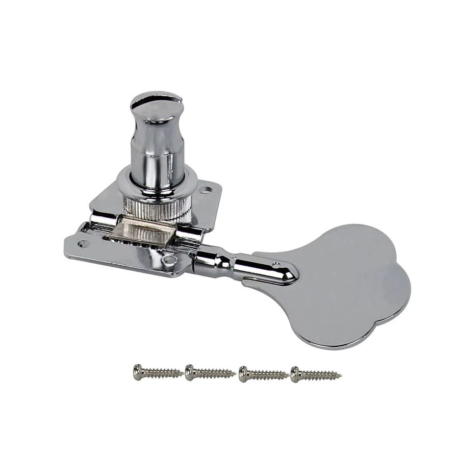FLEOR 4er-Set 4-Saiter Bass-Gitarren-Mechaniken Stimmwirbel im offenen Stil in Chrom oder Schwarz - Bild 1