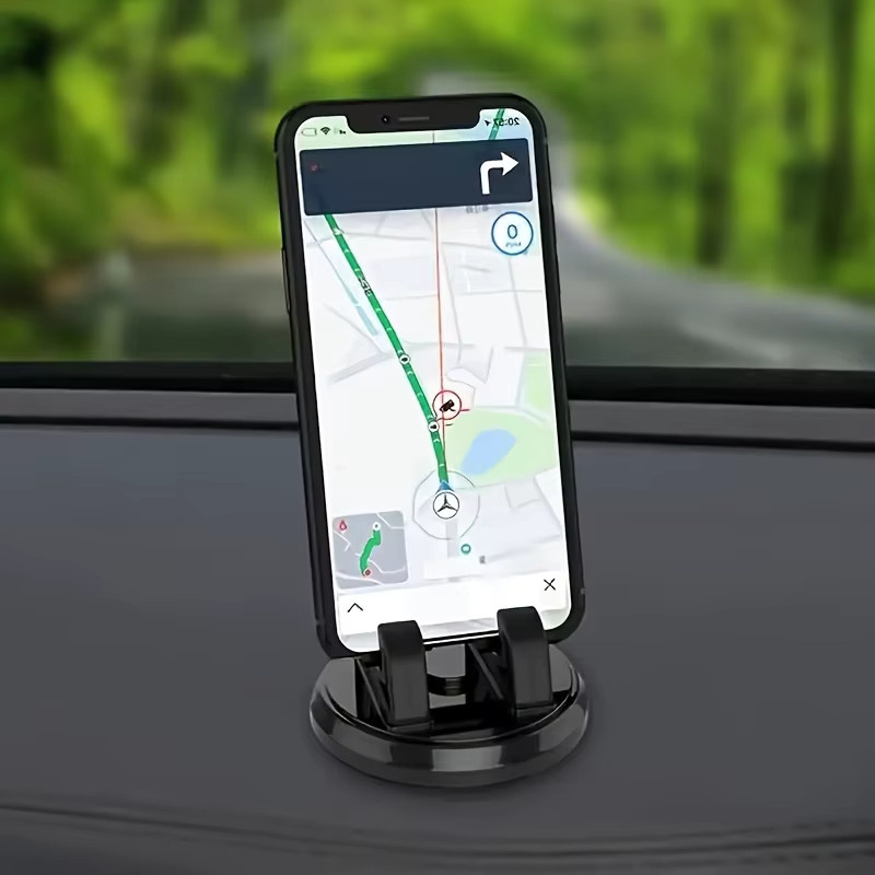 Universal 360 Grad rotierende Armaturenbretthalterung für das Auto, rutschfest und verstellbar, Farbe: Schwarz - Bild 2