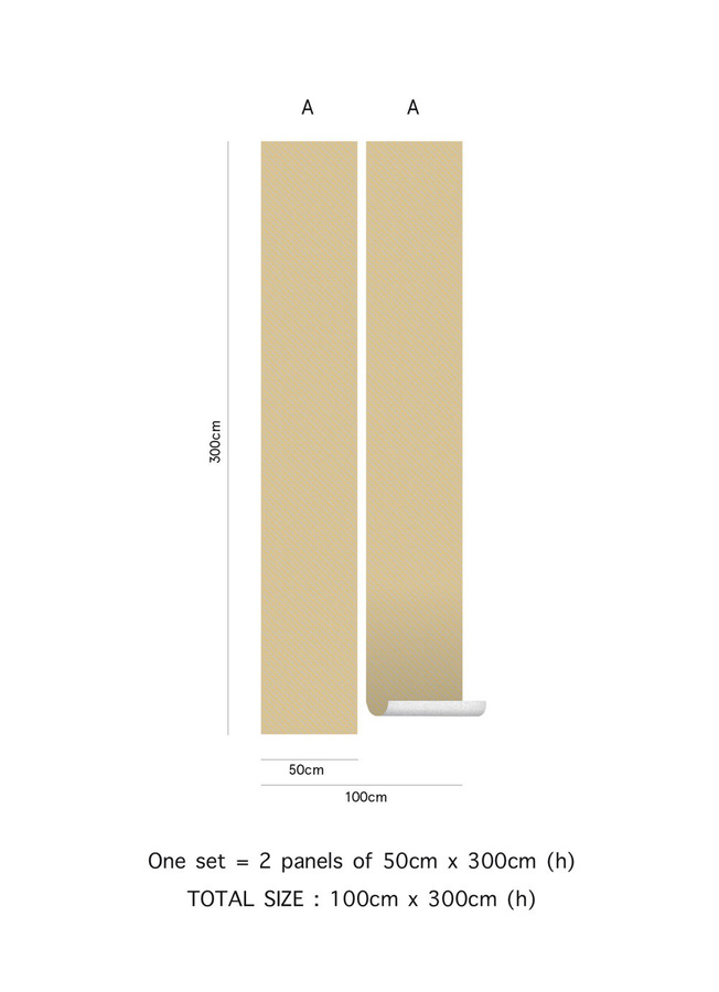 Tenue de Ville Tapete Enca Lime Gelb Geometrisches Vintage Design Vlies Mural Matt - Bild 2