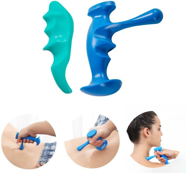 Monclique T-förmiges Akupunktur Massagegerät, Blau - Bild 1