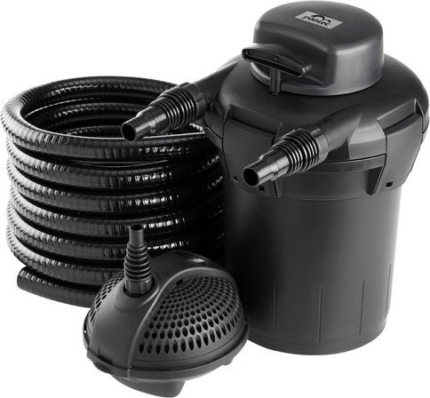 PONTEC PondoPress Set 5000 Teichfilter für Teiche bis max. 5 m³ in Schwarz