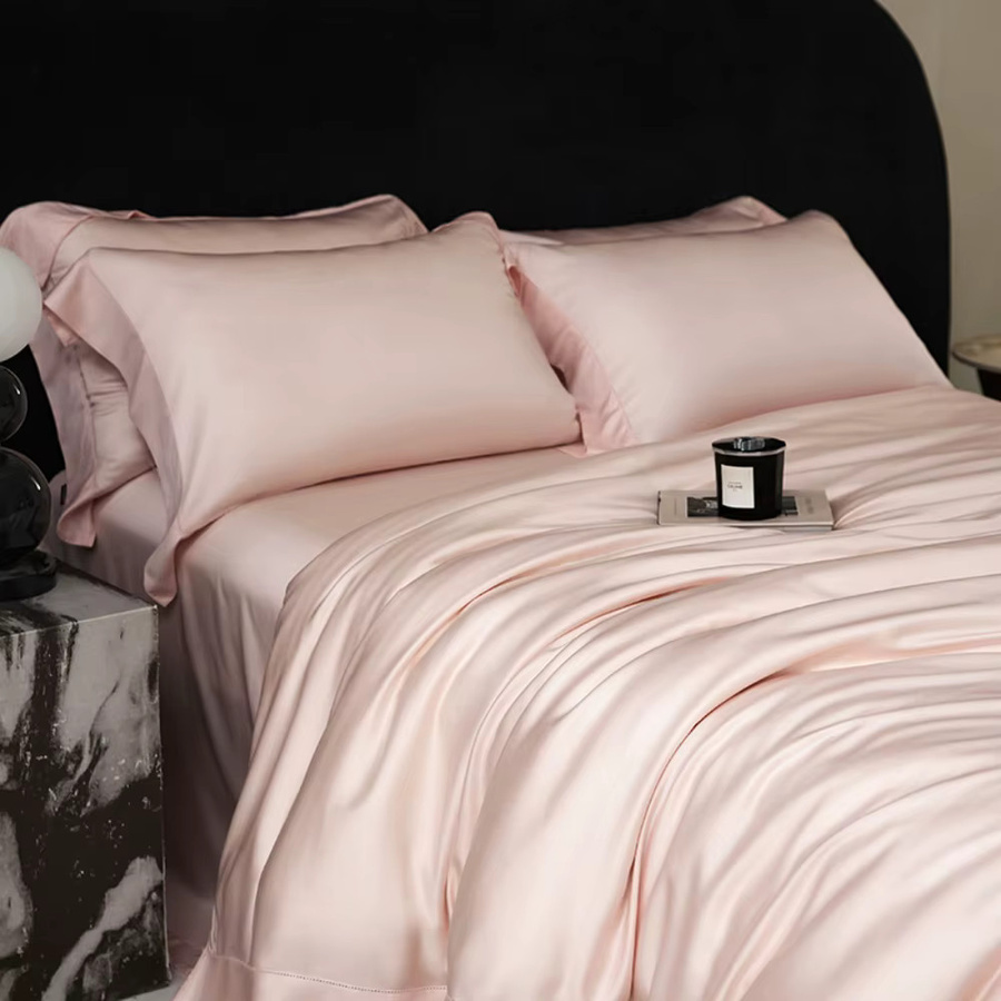 Sondeson Bettwäsche-Set aus 100 % Naturseide mit Stickerei in Pink - Bild 4