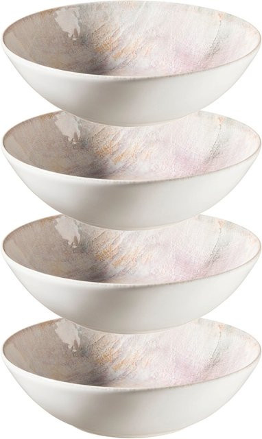 Mäser Schüssel-Set Aquarellia aus Steinzeug in Weiß und Lila - Bild 1