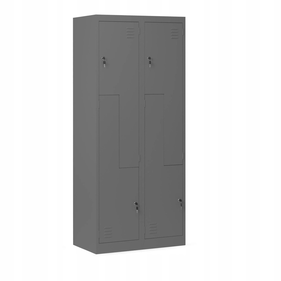 Jan Nowak Spindschrank JULIA in L-Form aus Stahl, Anthrazit, H x B x T: 185 x 80 x 45 cm - Bild 2