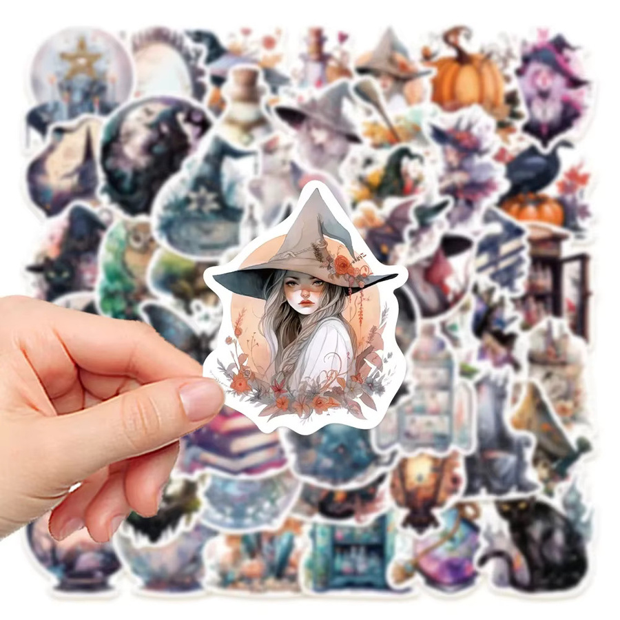 Ästhetische Magie Hexe Aufkleber Set mit Zaubertrank Motiven für Scrapbooking, Laptop und Grimoire, Mehrfarbig - Bild 4