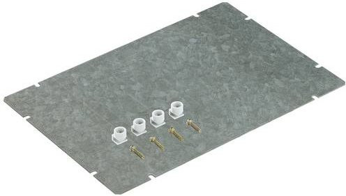 Spelsberg GMS 4 Montageplatte aus verzinktem Stahlblech in Grau, 5er-Set, B: 26,0 cm, T: 58,0 cm - Bild 1