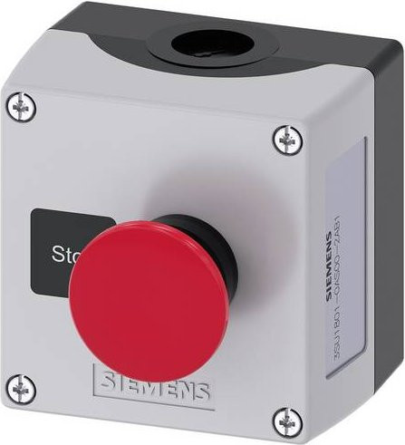Siemens Gehäuse für Befehlsgeräte 3SU1801-0AS00-2AB1 in Rot und Grau aus Kunststoff - Bild 1