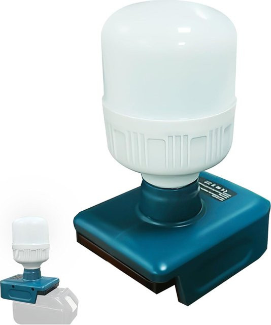 Makita kabellose LED-Flutlampe für 18 V Li-Ionen-Akkus, weiße Notfall- und Campinglampe für Innen- und Außenbereich mit kühlem weißem Licht - Bild 1