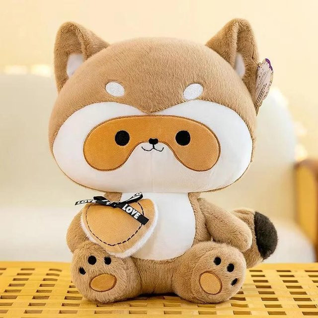 Yiran toy Herz zu Herz Waschbär Puppe Plüschtier, 40cm, ab 3 Jahre - Bild 1