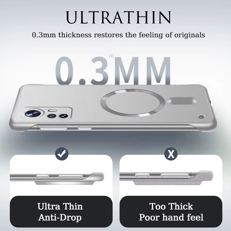Lucky Ring Fundas Magnetische Handyhülle für Xiaomi 13 13T 12 12X 11 10 Pro Ultra Lite, Rahmenlose MagSafe kompatible PC-Abdeckung, Matt, Purple - Bild 3