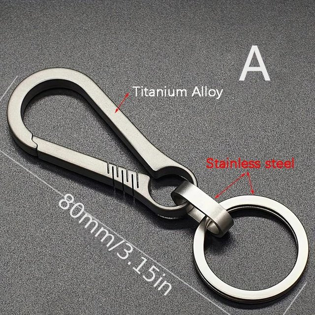 Schlüsselanhänger Titan, Karabinerhaken mit Flaschenöffner, grau, Unisex - Bild 1