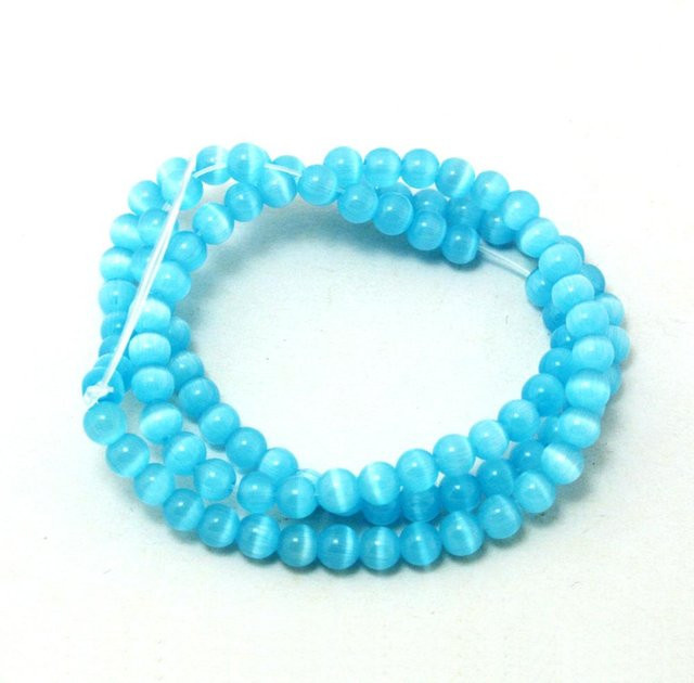 Beadia Accessories Perlen Naturstein-Katzenaugen-Opal, 4 mm, 98 Stück - Bild 1