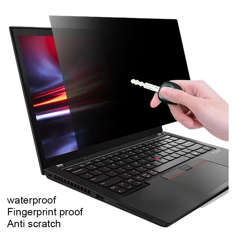 Anti-Spionage-Sichtschutzfolie für Laptop 14 und 15,6 Zoll (16:9) in Schwarz, Matte Displayschutzfolie mit Anti-Glare-Effekt für Notebook und PC - Bild 5